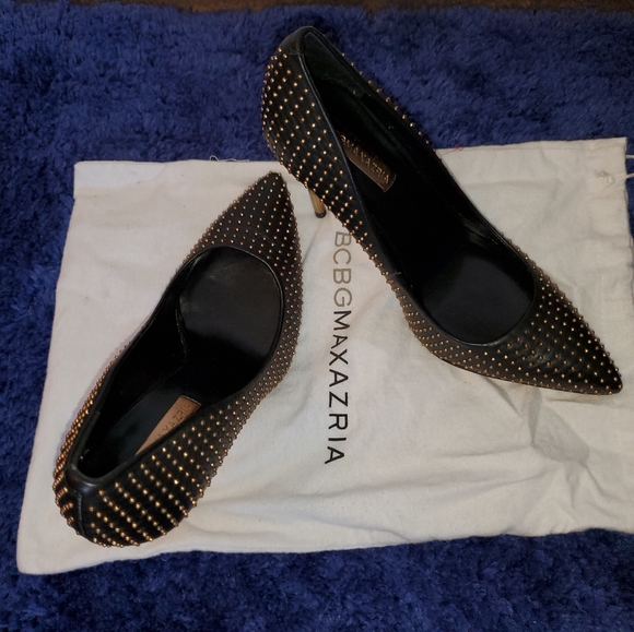 BCBG MA-ASTRED BLACK SPORT CALF HEELS - Picture 3 of 6